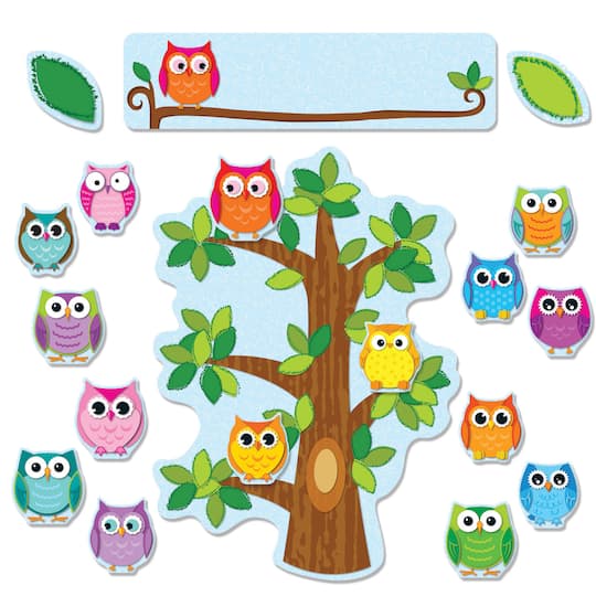 Carson-Dellosa&#x2122; Colorful Owls Behavior Bulletin Board Set